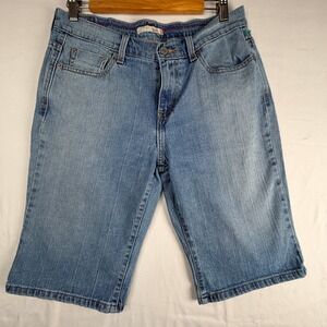 Levis 515 Denim Shorts Womens 10 Light Wash Stretch Bermuda Jean Shorts